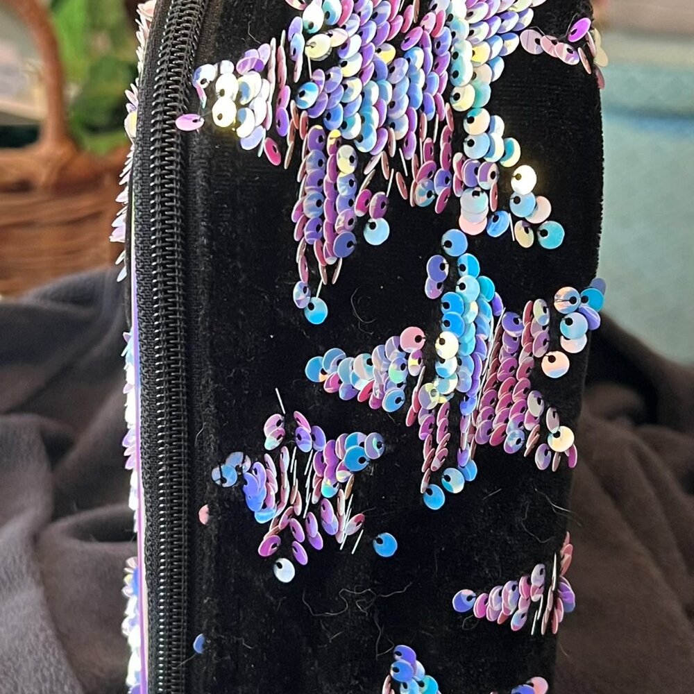 Justice Lunchbox - Black Satin & Iridescent Sequin Stars - Picture 3 of 7